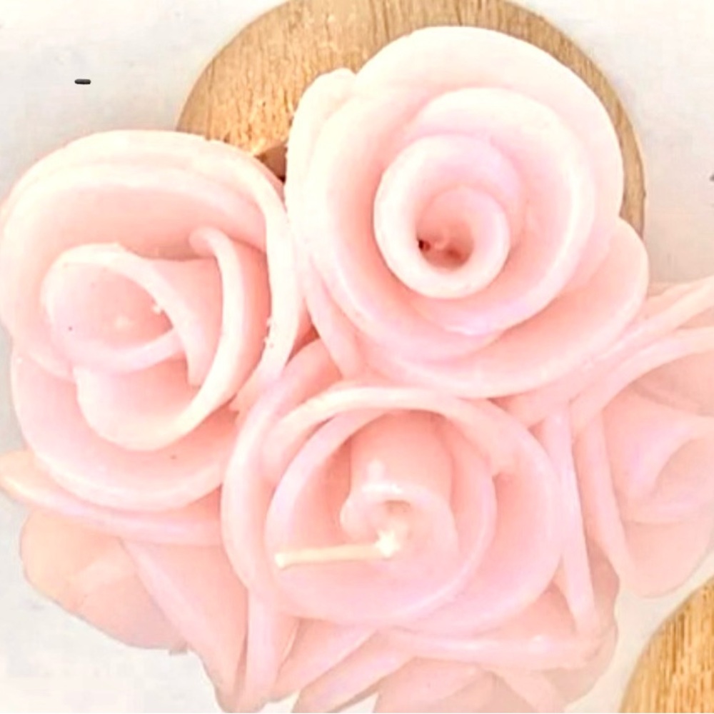 Pink Rose Shaped Candle